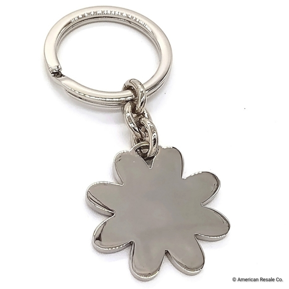 *READ* COACH Vintage Sky Blue Daisy Flower Enamel Keychain FOB Purse Charm - Picture 5 of 6
